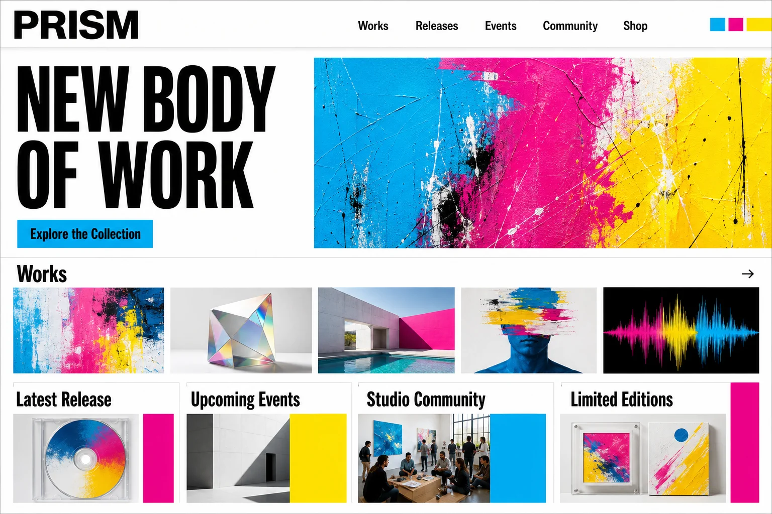Prism House artist platform template